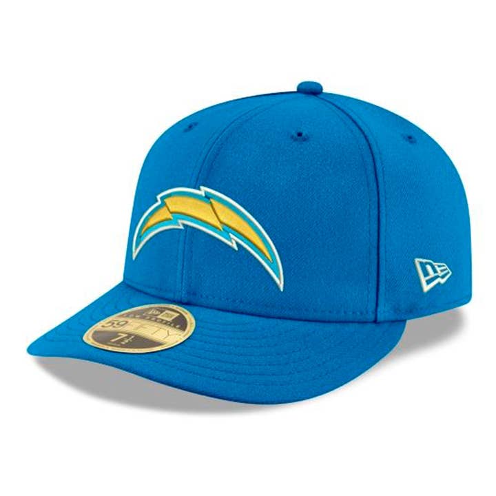Los Angeles Chargers 59fifty New Era Low Pro Light Blue Fitted Hat for wholesale by Rat City Sk8 Shop