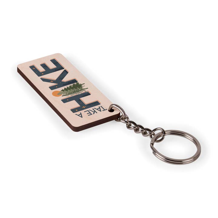 P. Graham Dunn - Wholesale Keychain - Unisex - Take A Hike Maple Veneer Keychain3