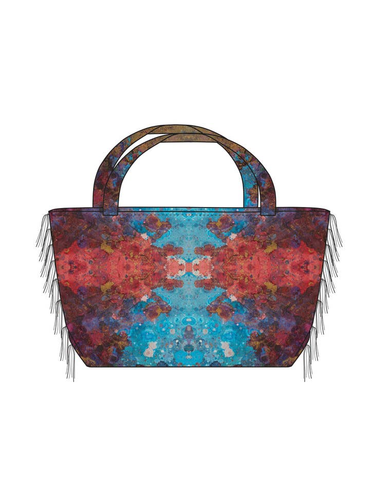 Baby Blue World Bag for wholesale by Mona Fares