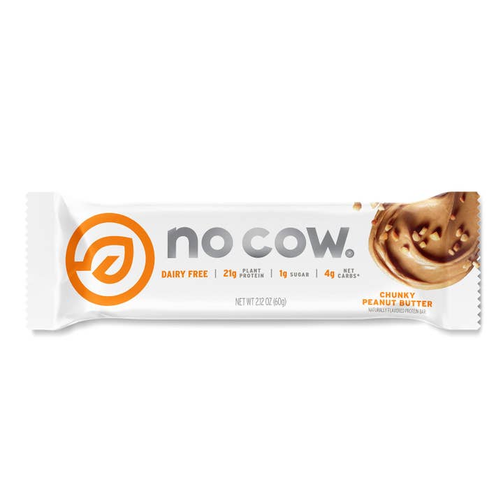 No Cow - Wholesale Snack Bar - No Cow Protein Bars, Chunky Peanut Butter, 12 Pack