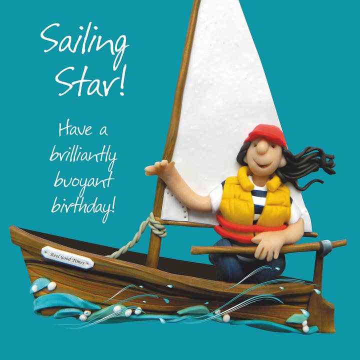 Segelstern-Geburtstagskarte für Frauen für den Großhandel von Inky Blue Ltd t/a Holy Mackerel