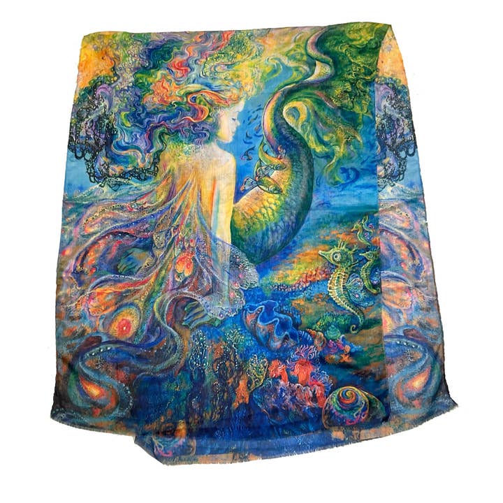 Mermaid Scarf #89-24650 for wholesale by Astoria Gift Corporation