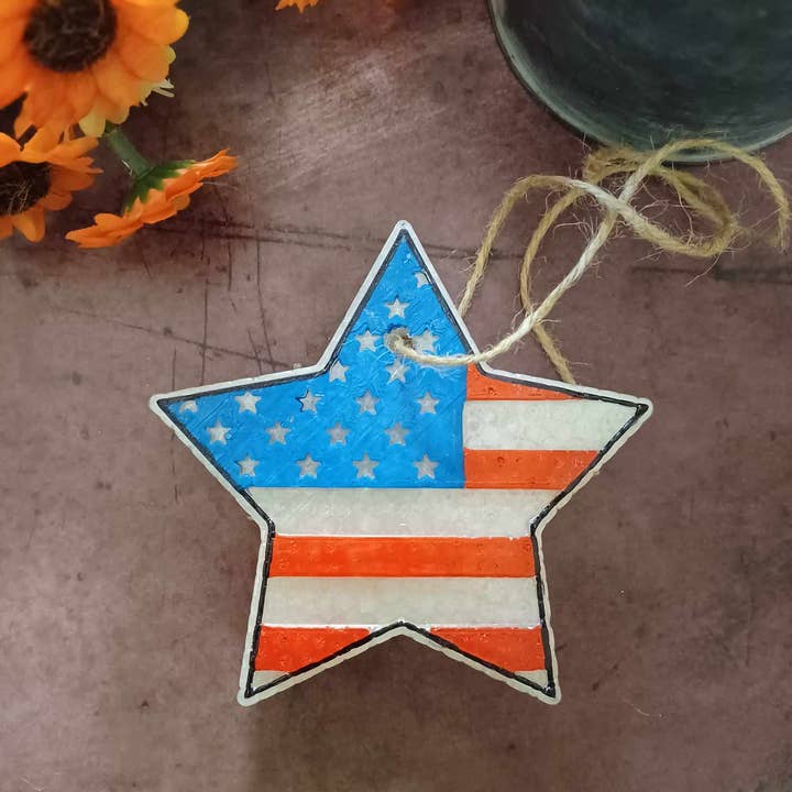 Southern Scents Fragrances, Inc. – Engroshandel Luftfrisker til bilen – til kvinder – Amerikansk flag stjerne Freshie