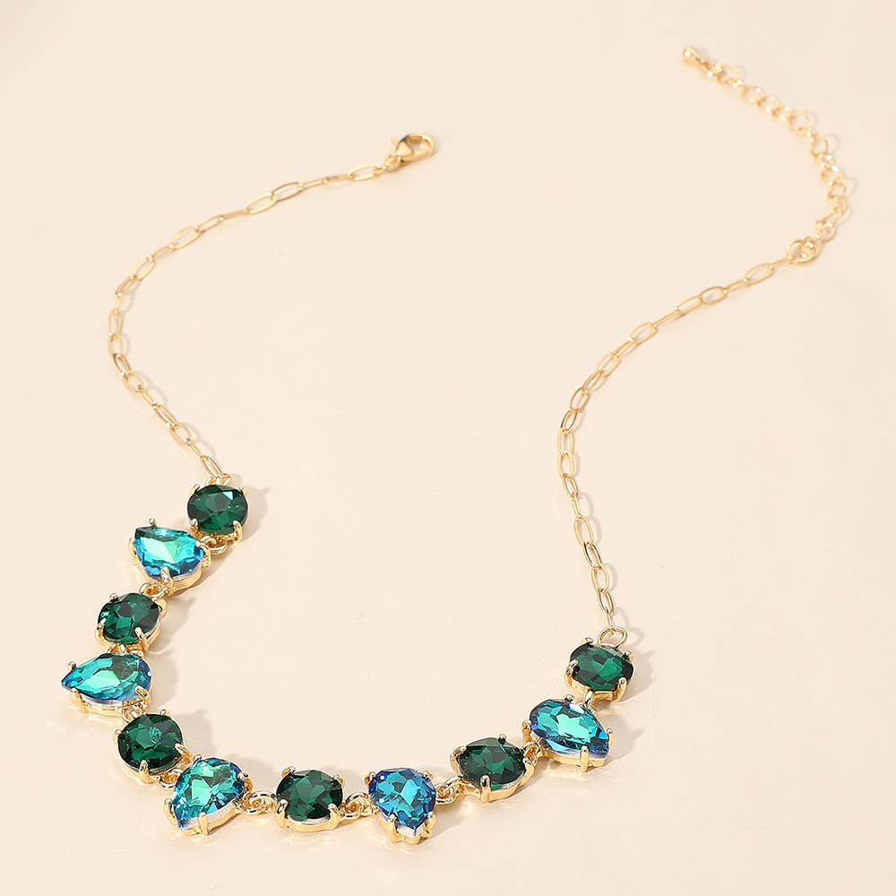 Sensibling Corp. - Venta al por mayor Collares con colgantes/abalorios - Collar de noche con eslabones de piedra ovalada redonda en forma de lágrima con cojín13