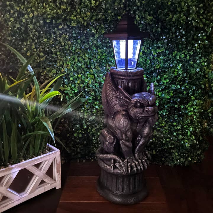 Zeckos - Wholesale Outdoor/Lawn Light - Gothic Guardian Gargoyle LED Solar Light Garden Statue