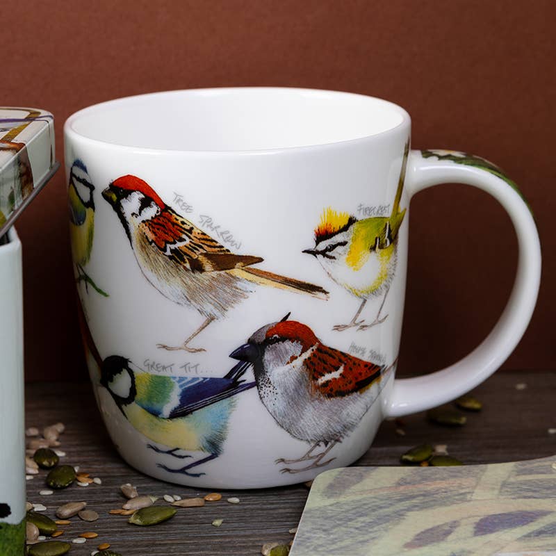 Emma Ball Ltd - Wholesale Coffee Mug - British Birds Bone China Mug With Gift Box1
