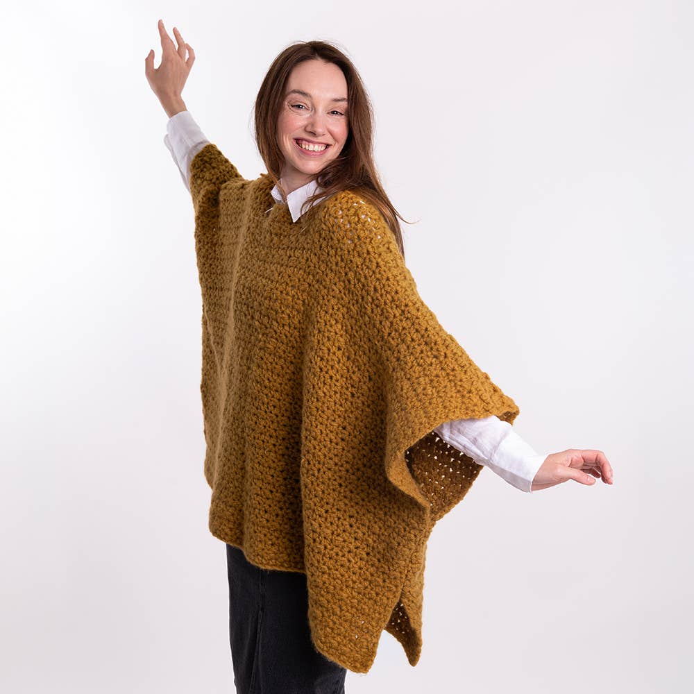 Wool Couture Company - Wholesale DIY Craft Kit - Beginners Poncho Crochet Kit 2
