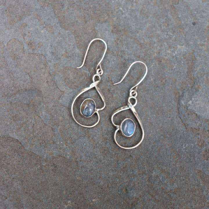 Boucles d'oreilles Labradorite pour la vente par Krystyna's Silver