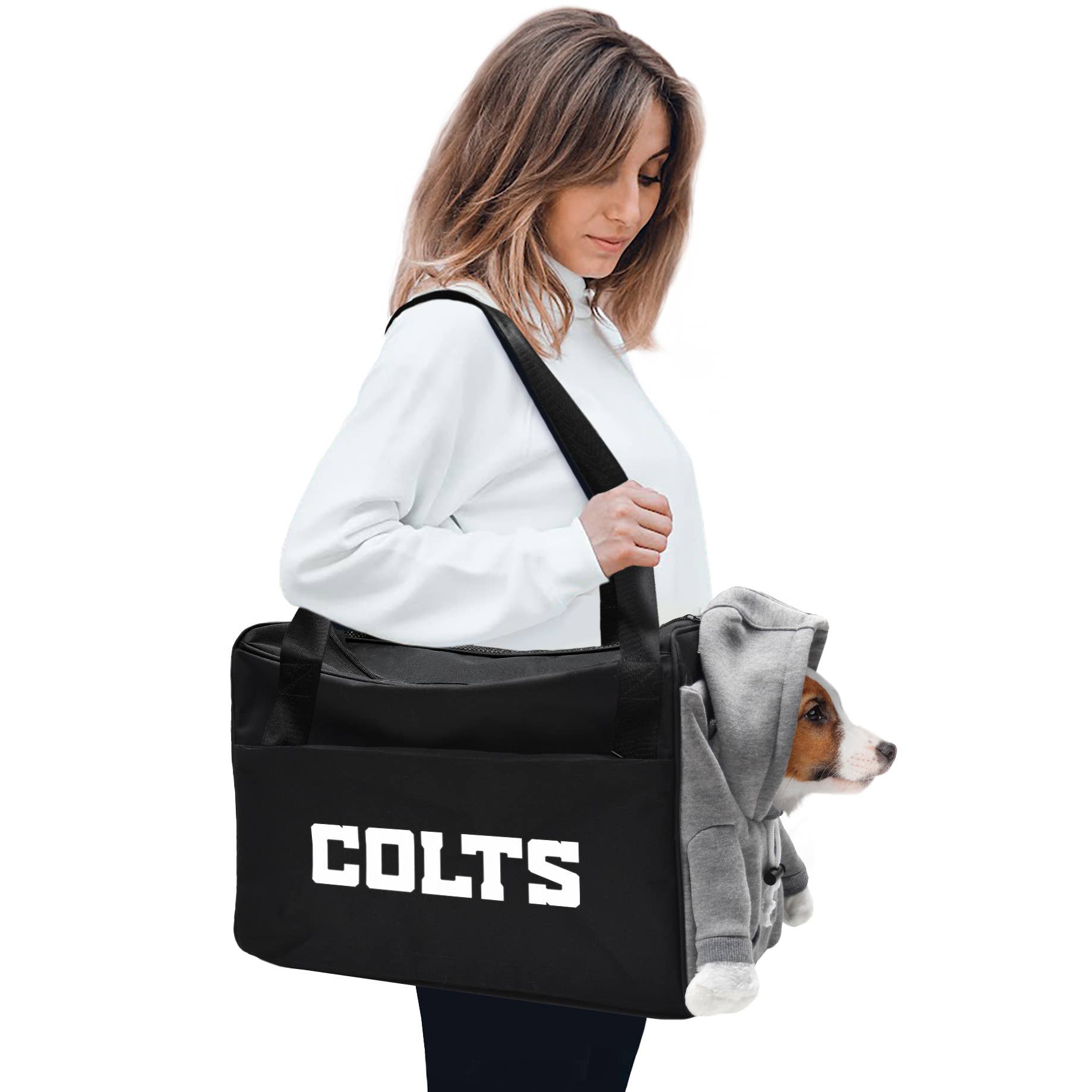 Little Earth Productions - Wholesale Pet Carrier - Dog - NFL Indianapolis Colts Furry Fan Pet Carrier1