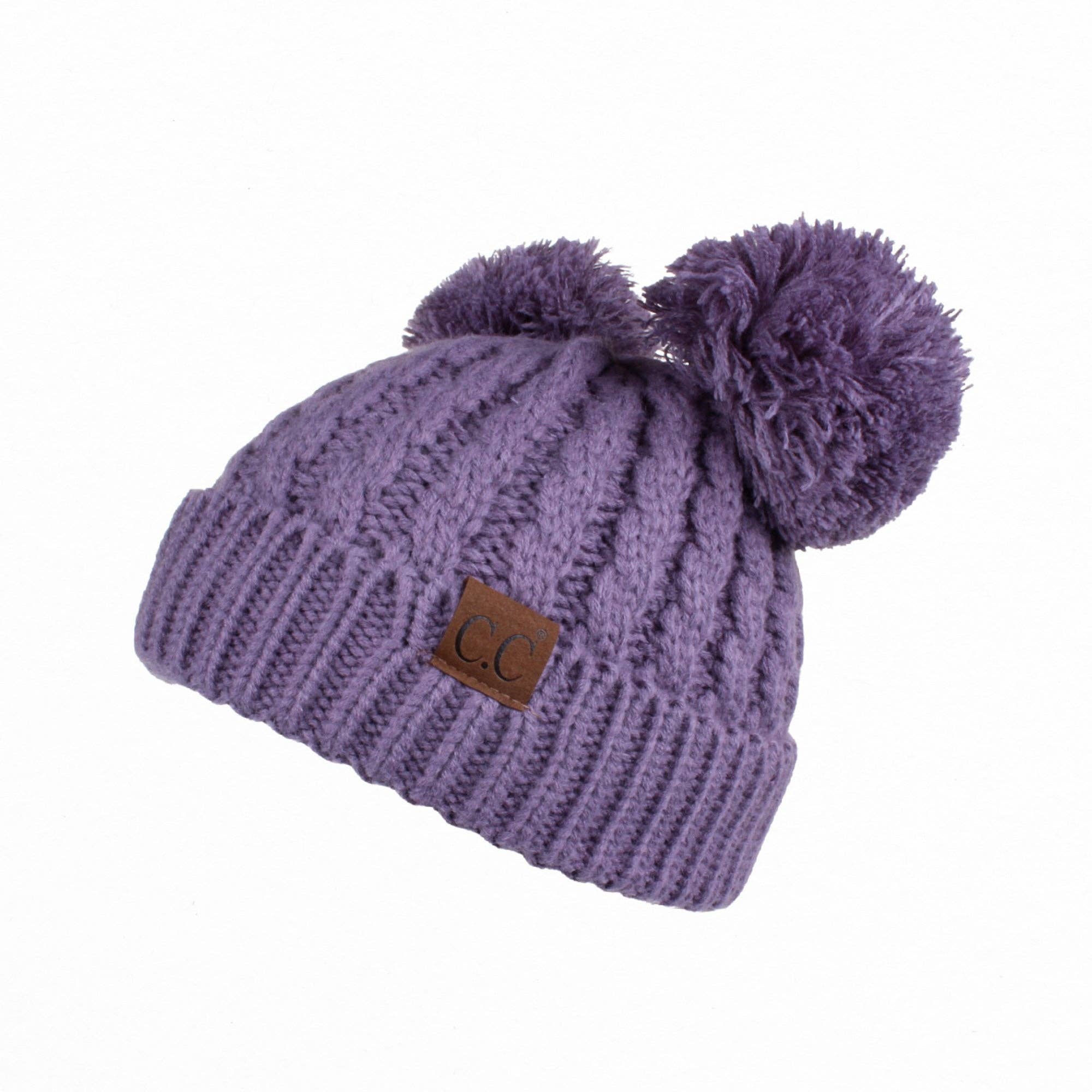 Truly Contagious - Wholesale Beanie - Kids - CC Kids Double Pom Beanie KIDS-24 HAT-6016