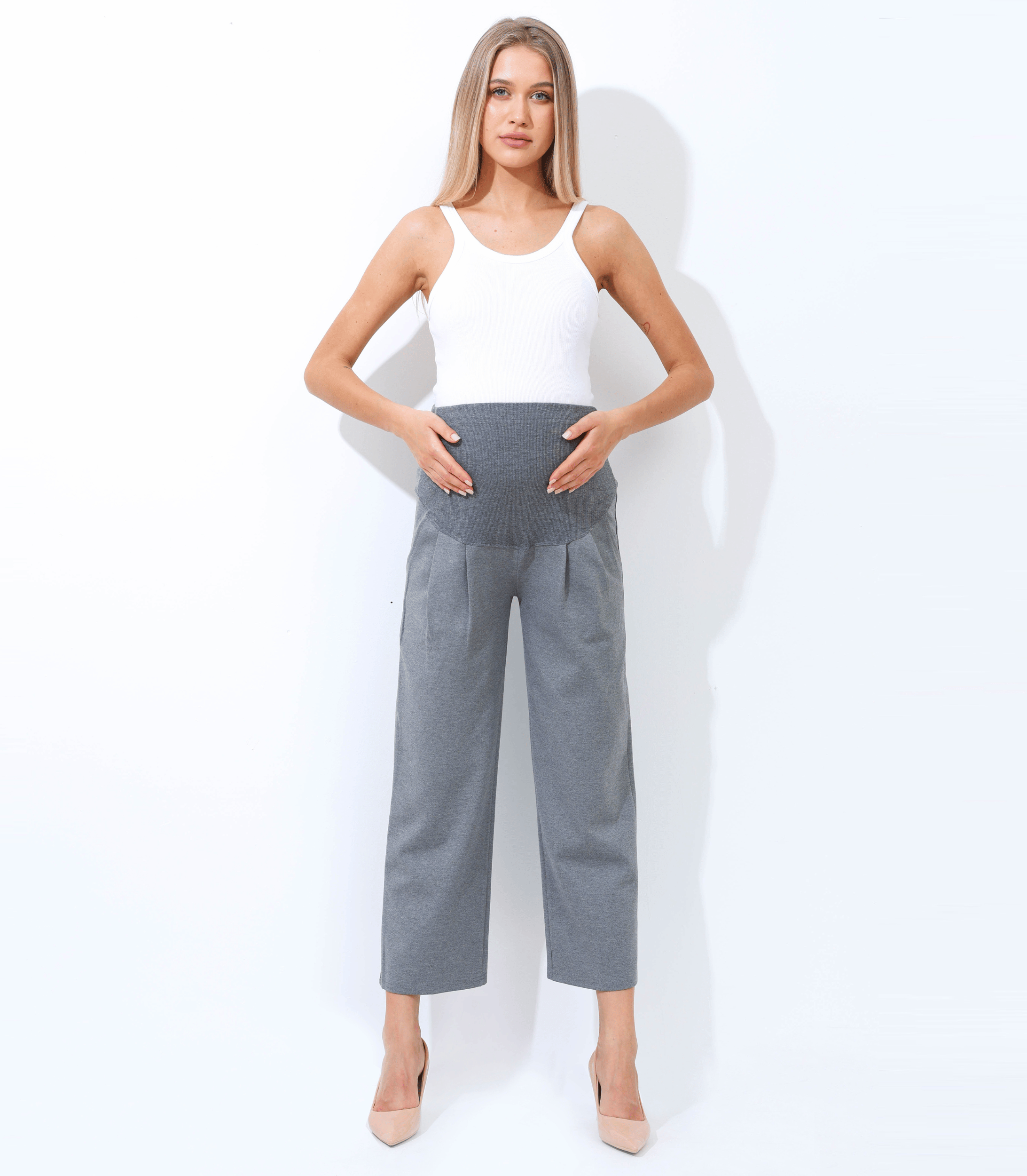 Alina Mae Maternity - Wholesale Pants - Maternity - Maternity Wide Leg Pant Wear to Work Office Pants12