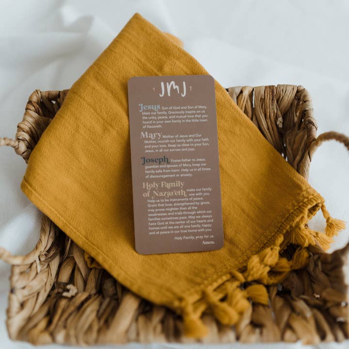 Holy Family Prayer Card for wholesale by Abundance of Grace