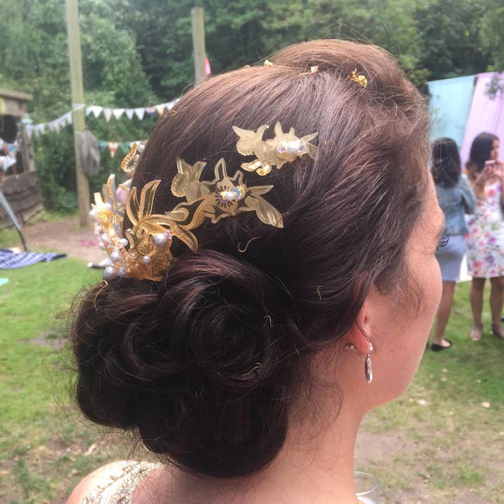 Art Deco Bridal Corona Headpeice - Set of 5 Hair combs for wholesale by Working Clasp