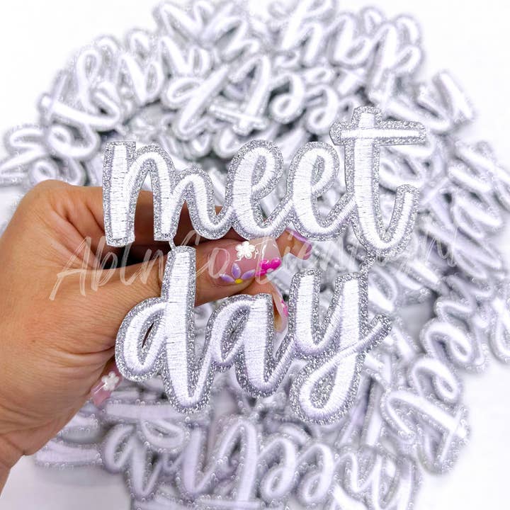 ABLNco - Wholesale Patch - white meet day sticker adhesive patch clear stadium bag