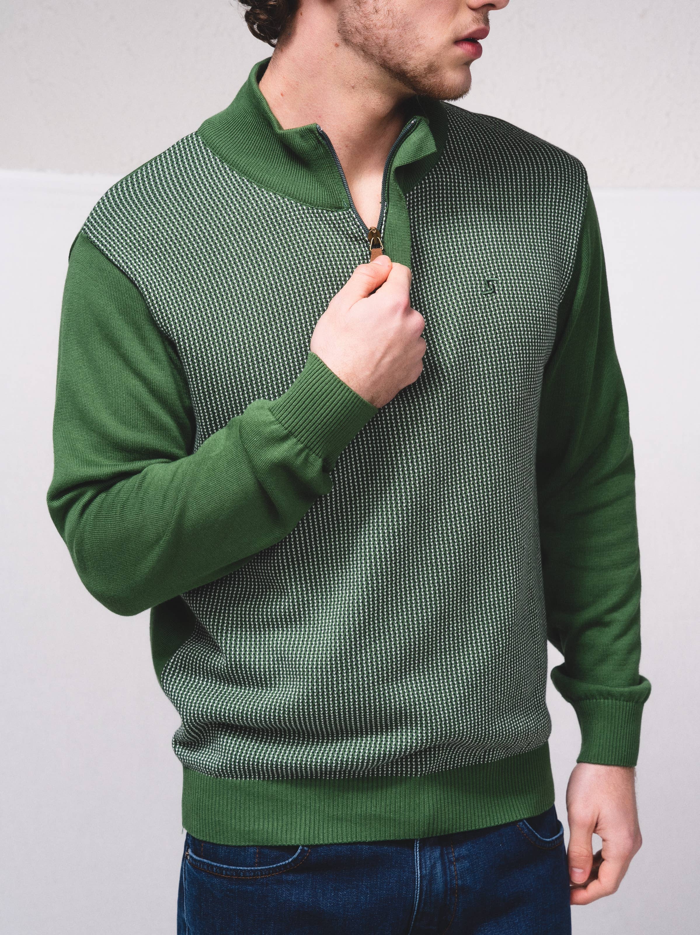 SMF - Wholesale Polo - Men's - 233009 - Bicolor polo with zip8