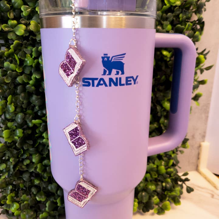 Botanically Bookish - Wholesale Bookmark - Bookish Straw Charms For Stanley Cups, Reading Accessories