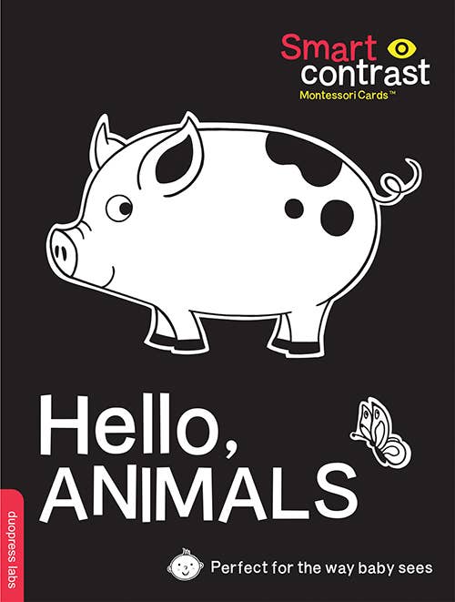 Sourcebooks - Wholesale Learning Cards - Kids & Baby - SmartContrast Montessori Cards(TM): Hello, Animals0