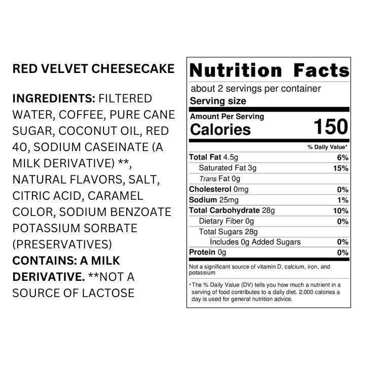 Drip Queen Coffee - Wholesale Iced Coffee/Cold Brew - Red Velvet Cheesecake - Dessert Cold Brew Coffee | 12 Pack