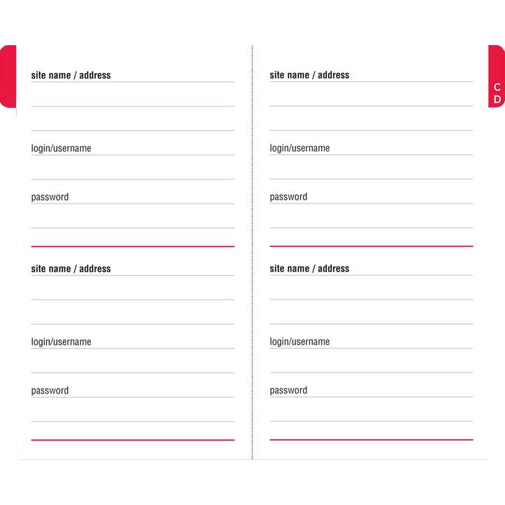 Peter Pauper Press - Wholesale Address Book - Pocket Internet Address & Password Logbook1
