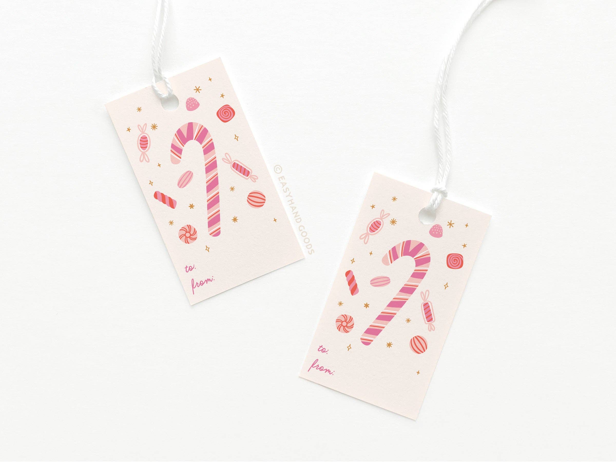 Easyhand Goods – formerly Onderkast – Engroshandel Gaveetiket – Candy Cane gave tag1