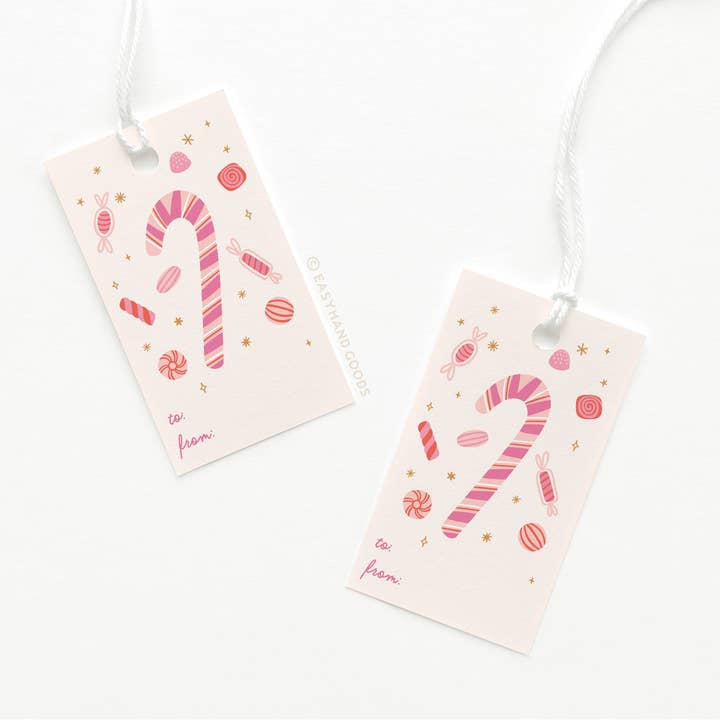 Easyhand Goods – formerly Onderkast - Vente Étiquette cadeau - Étiquette cadeau Candy Cane1