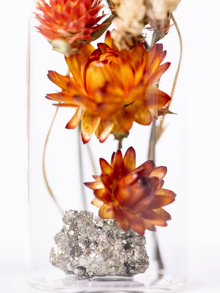 Vaso de Terra de Herbário Floral Seco com Pirite - Médio por atacado de Orchid & Pine Studio