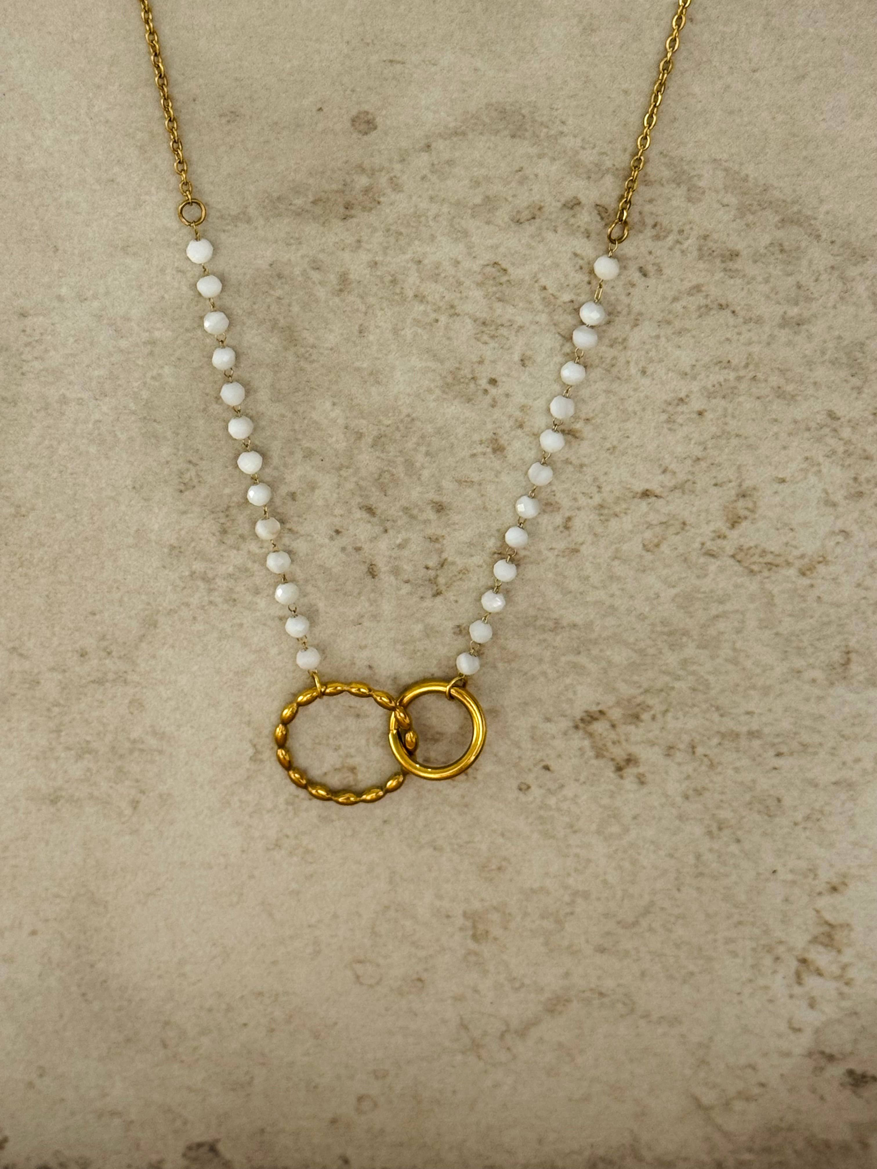 Cassette Barcelona - Wholesale Pendant/Charm Necklace - Muriel Geometric Bohem Necklace w Mineral Stones0