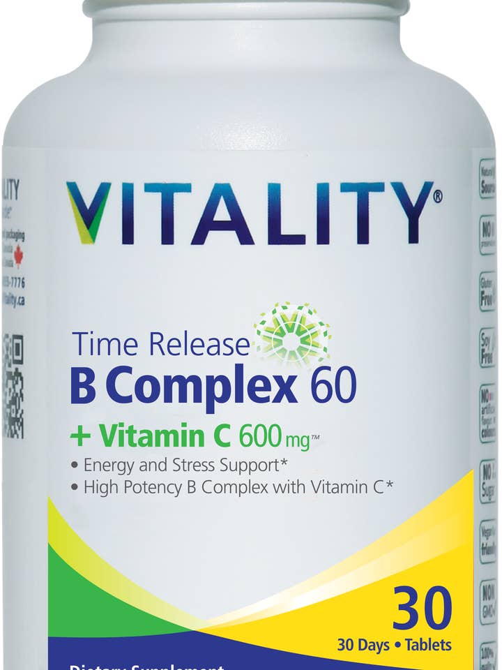 Time Release Vitamin B Complex + C | Energy Immunity Support for wholesale by Vitality Products USA