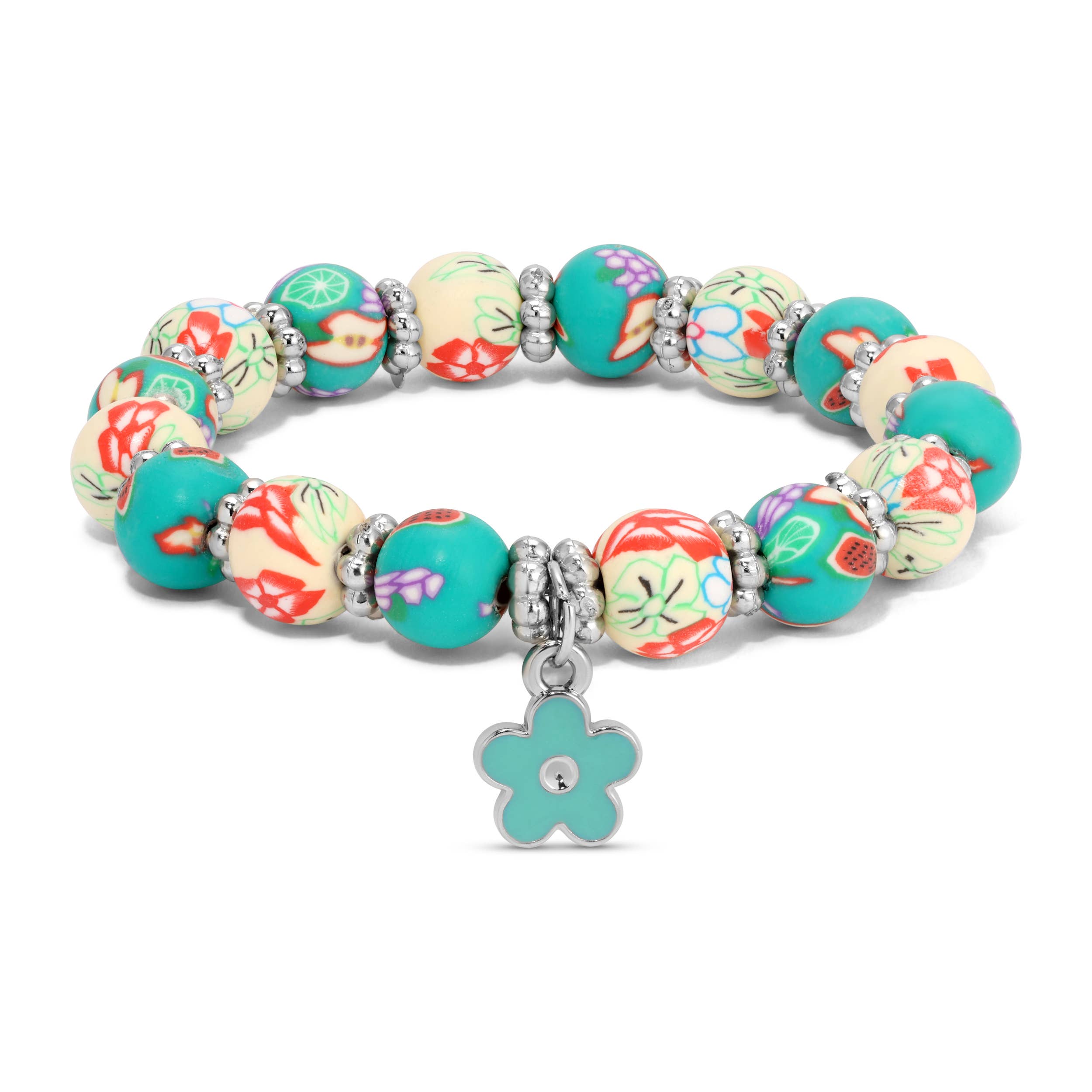 My Fun Colors - Wholesale Beaded Bracelet - Kids - Kids Clay Beaded Stretch Charm Bracelets  |  Fun Styles!6