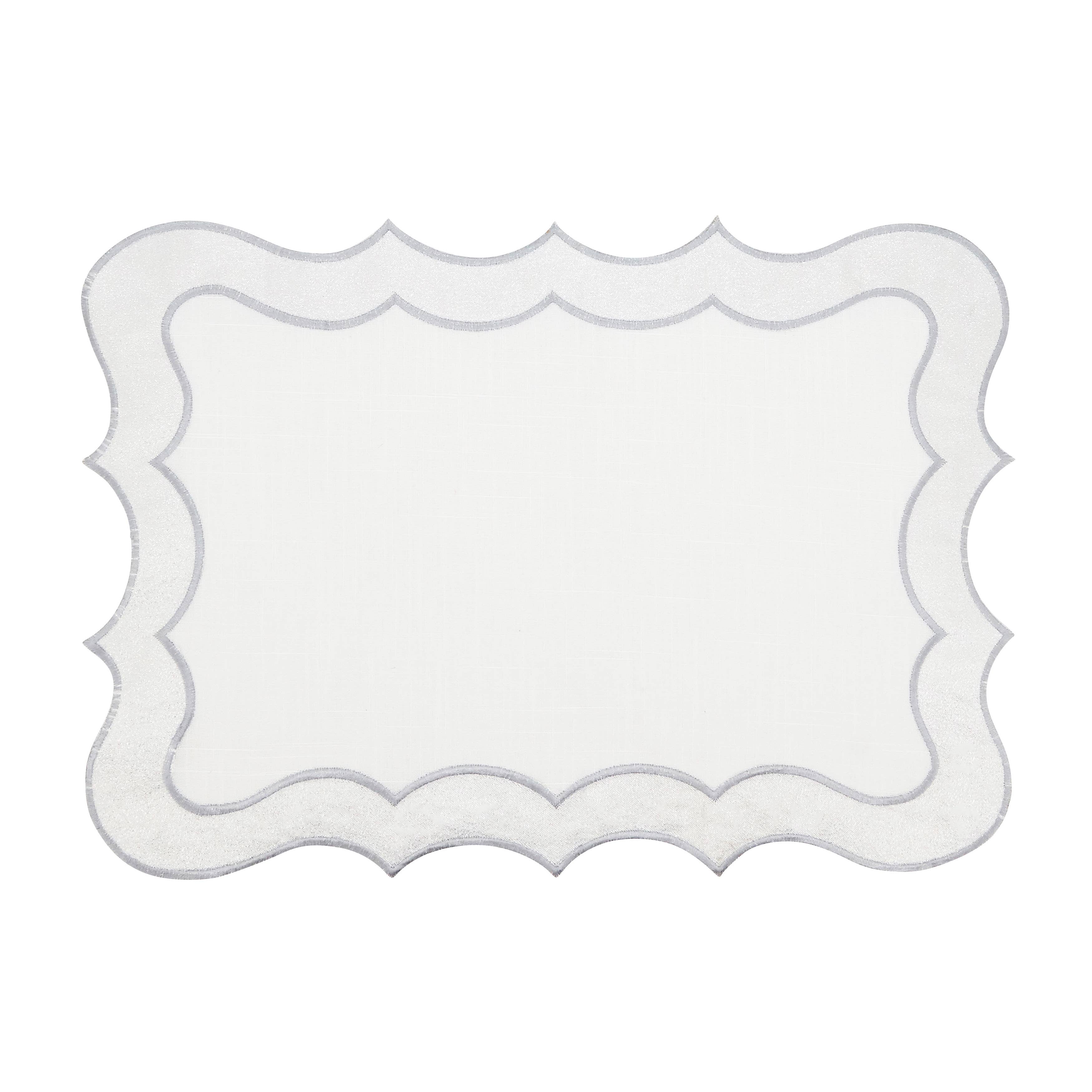 Saro Lifestyle - Vente Sets de table - Napperon à bordure en forme de pétoncle4