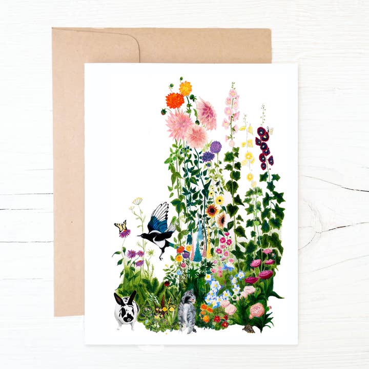 Colorado Summer Time Garden Greeting Card for wholesale by Chandler Strange Art