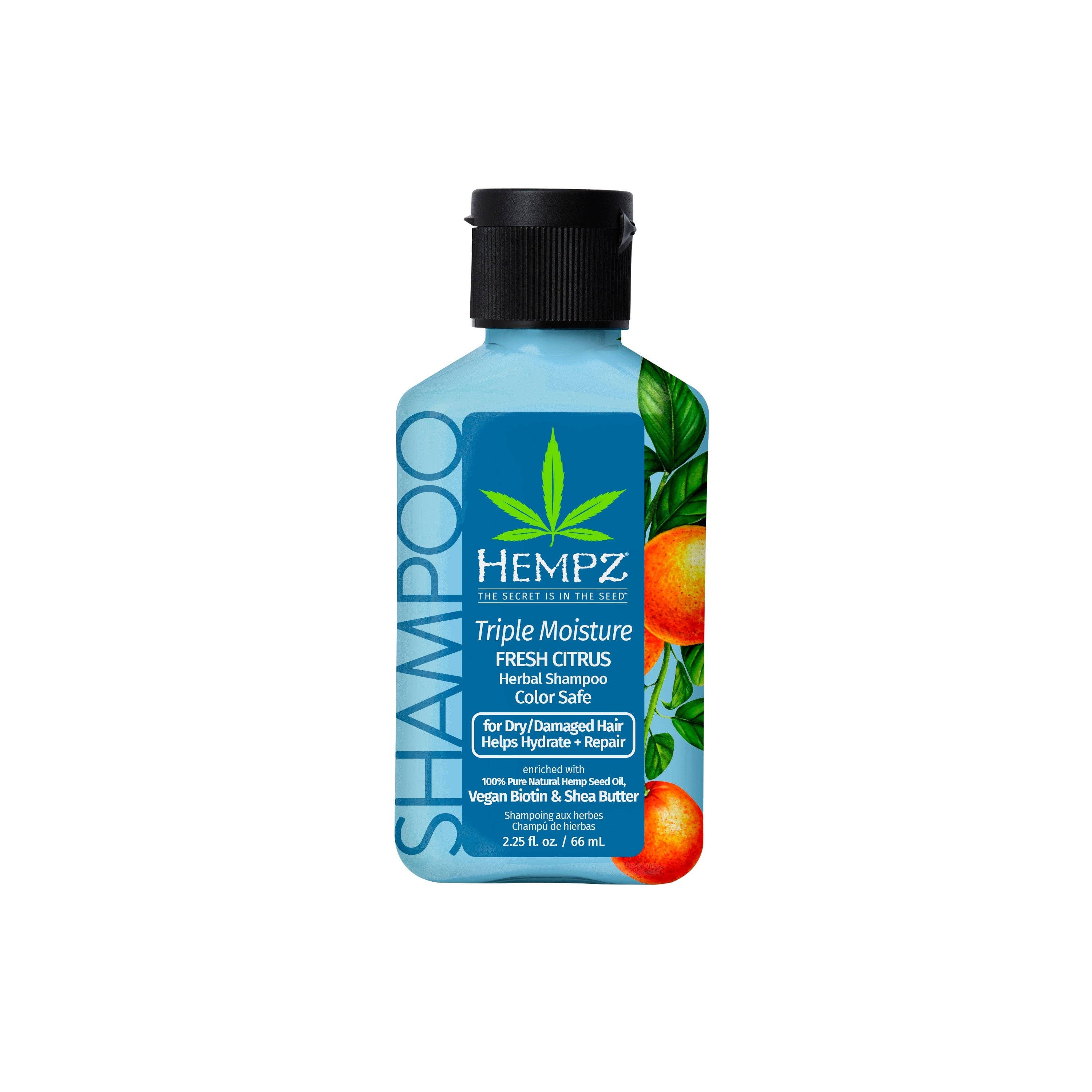 Hempz UK – wholesale Hair shampoo – Triple Moisture Fresh Citrus Herbal Shampoo with Vegan Biotin & Shea Butter for Dry/Damaged Hair0