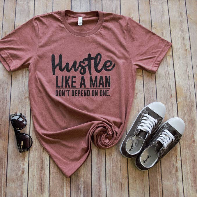 Hustle Tee -- Mauve for wholesale by Sweet Caroline Boutique
