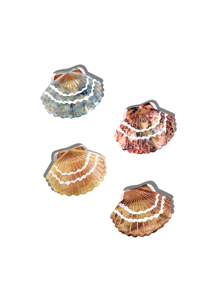 Handmålade Mini Snäckskal Hårklämma - Begränsad Upplaga för wholesale av Solar Eclipse