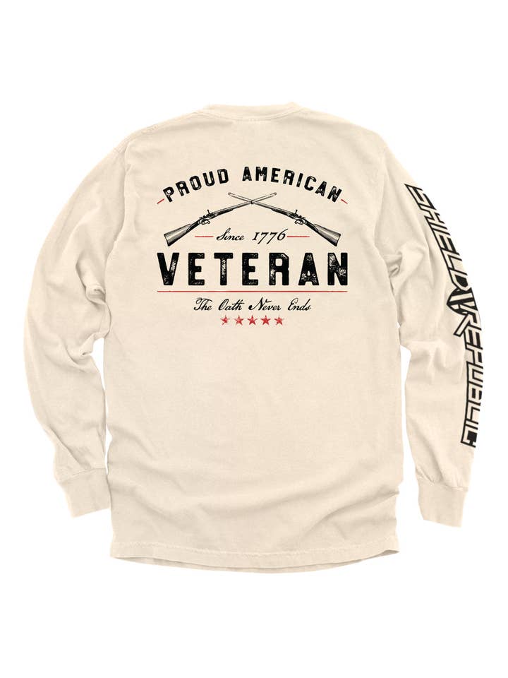 Shield Republic - Wholesale Screen printed t-shirt – Men′s - Proud American Veteran The Oath Never Ends8