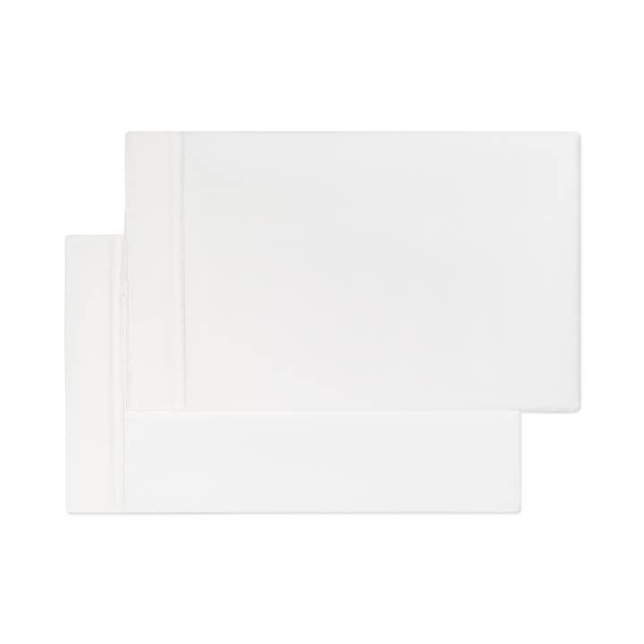 Sateen Pillowcase Set in Cloud White for wholesale by BleuBully Bedding