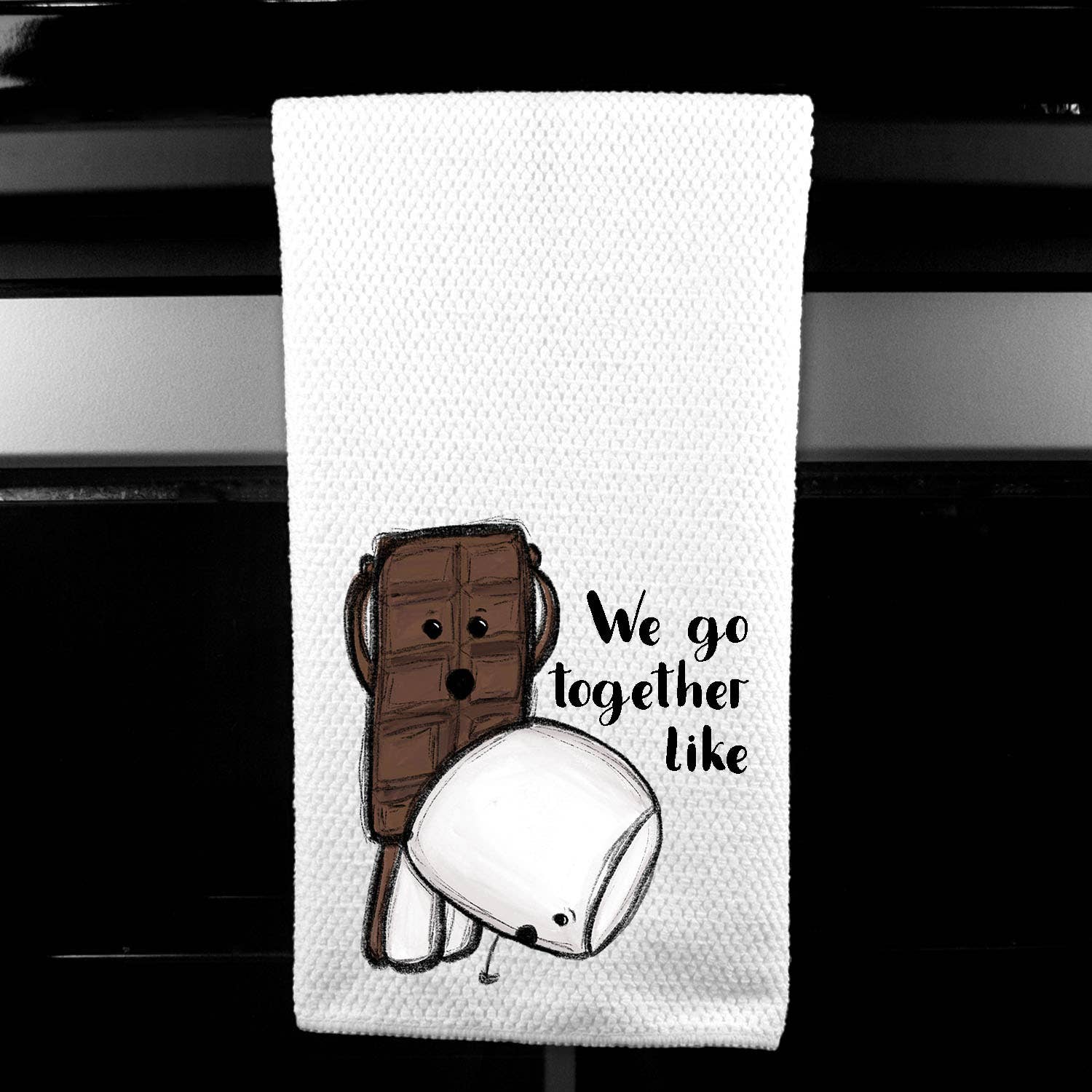 Dasha Alexander - Wholesale Tea Towel - Chocolate and Marshmallows Microfiber Towel0