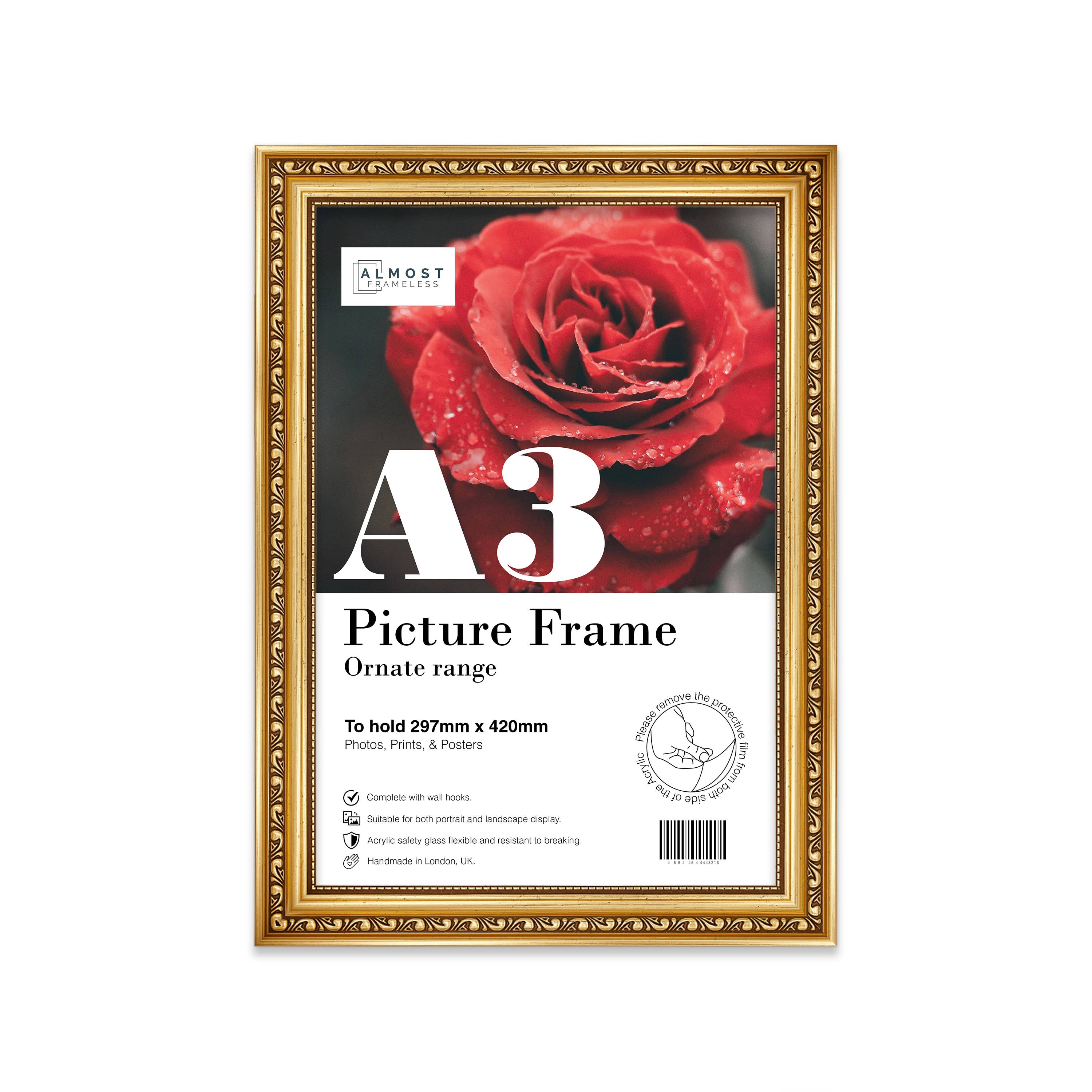 A3 Gold Ornate Picture Frame Fits A3 for wholesale on Faire