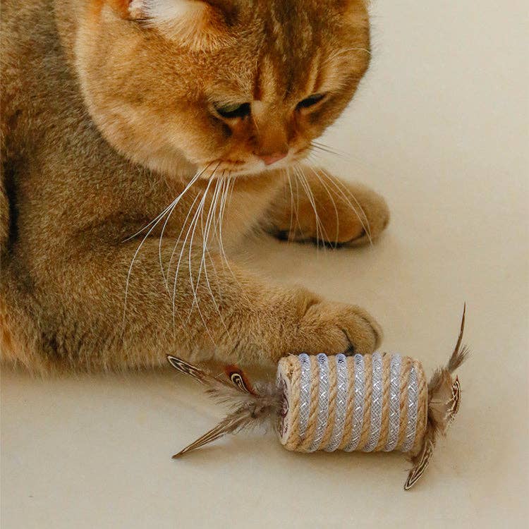 Cheerhunting – Engroshandel Legetøj - Kat – Moo - Fjeret Sound Roller Kattelegetøj2