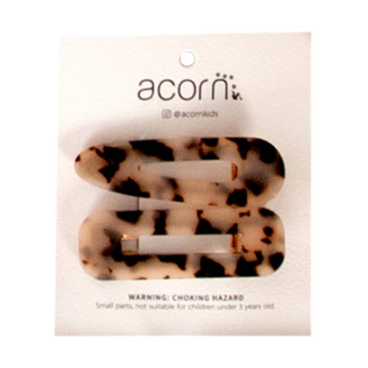 Tortoiseshell Hair Clip Brown and Tan for wholesale by Acorn Kids