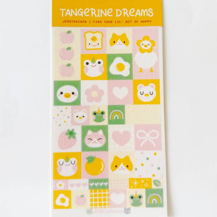 Washi Sticker Sheet | Tangerine Dreams for wholesale by Jessthechen