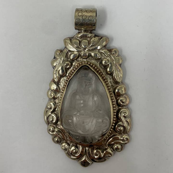 Carved Crystal Buddha Pendant
for wholesale by Kathmandu Jewelry