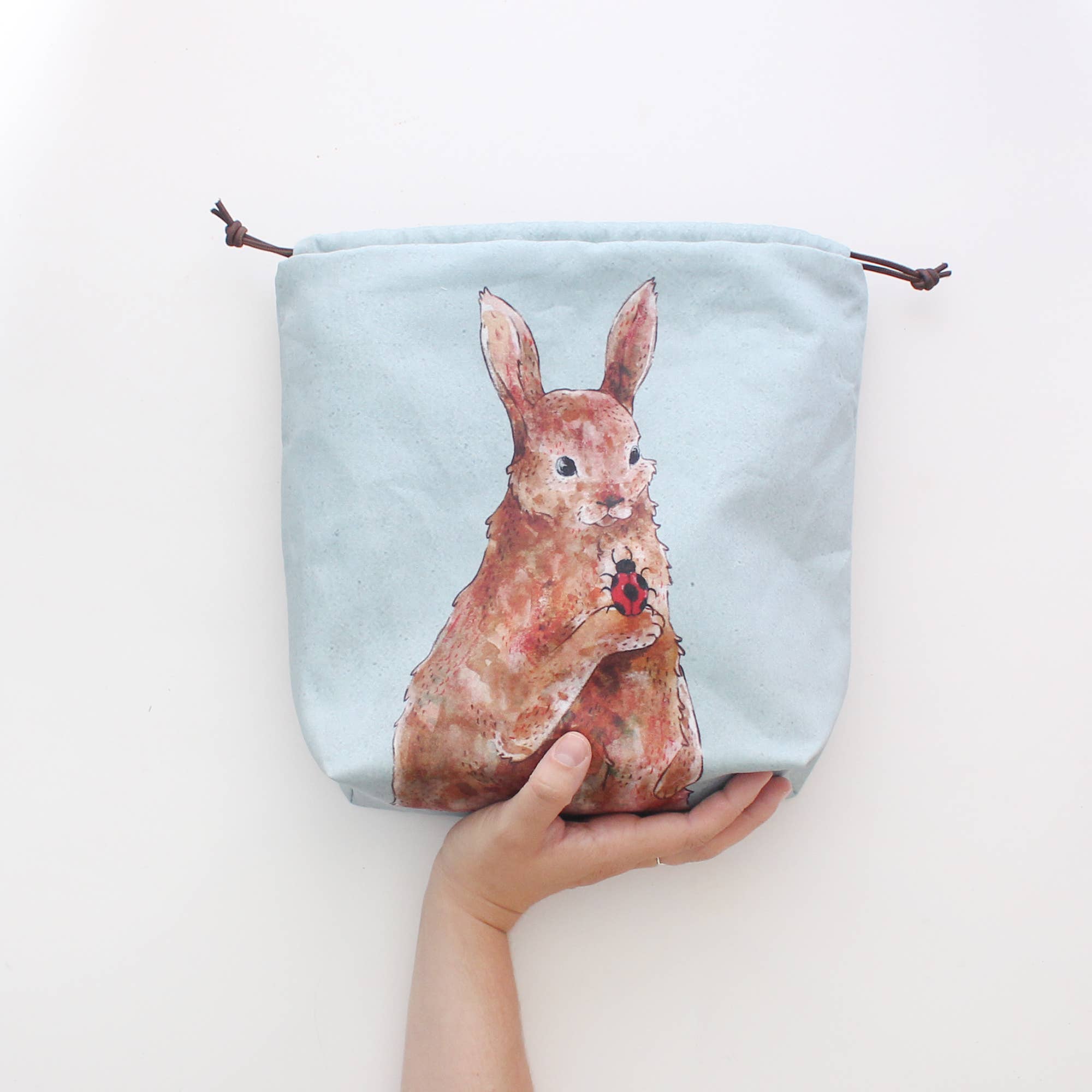 The Blue Rabbit House - Wholesale Drawstring Bag - Unisex - Penelope the Rabbit | Project Bag3