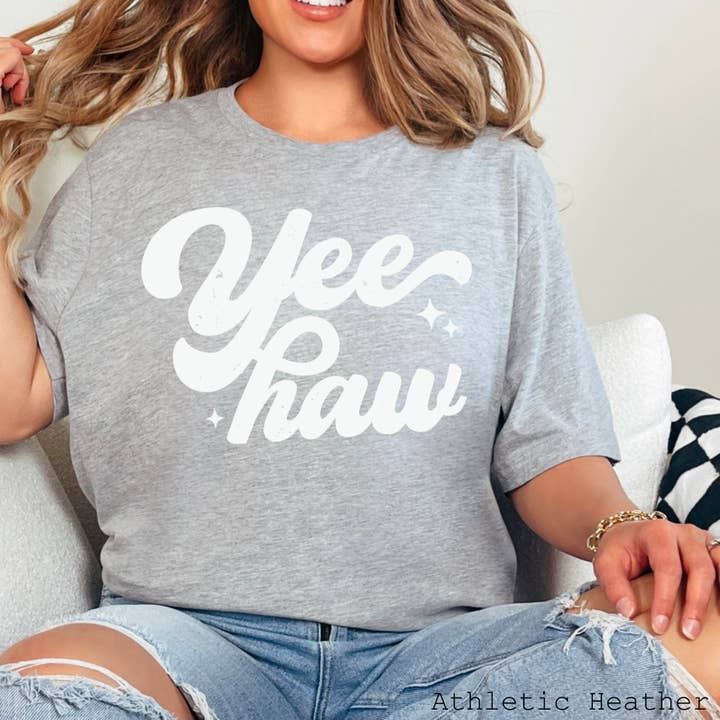 Shoppe SHC - Wholesale Screen Printed T-Shirt - Women's - Yee Haw Graphic Tee | Country Graphic Tee | Bella Canvas4