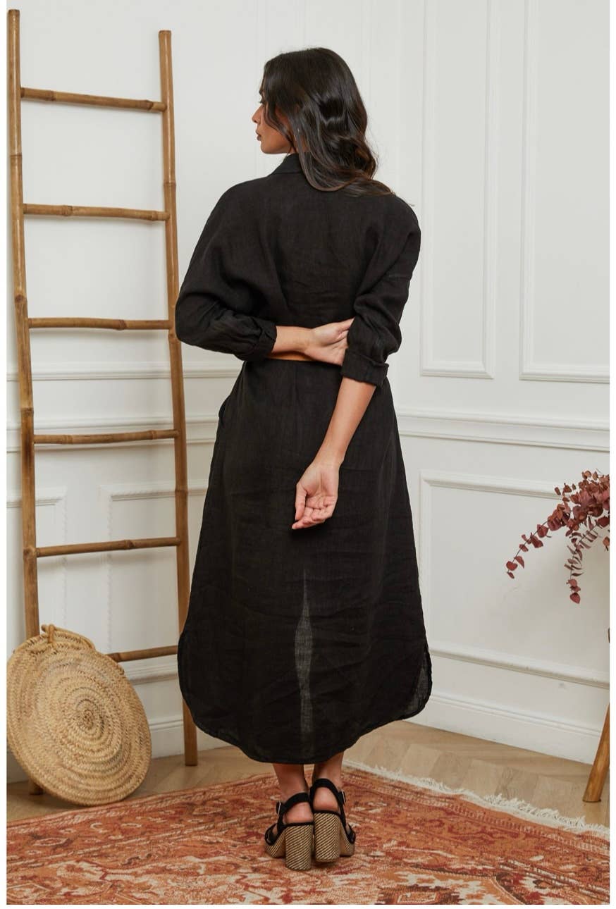 LÉA & LUC - Wholesale Dress - Women's - Long Dresses in 100% Linen REF. 114928