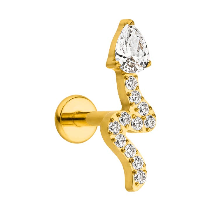 Piercing Shine Snake | Titanio para venta al por mayor de Schmuckgroßhandel