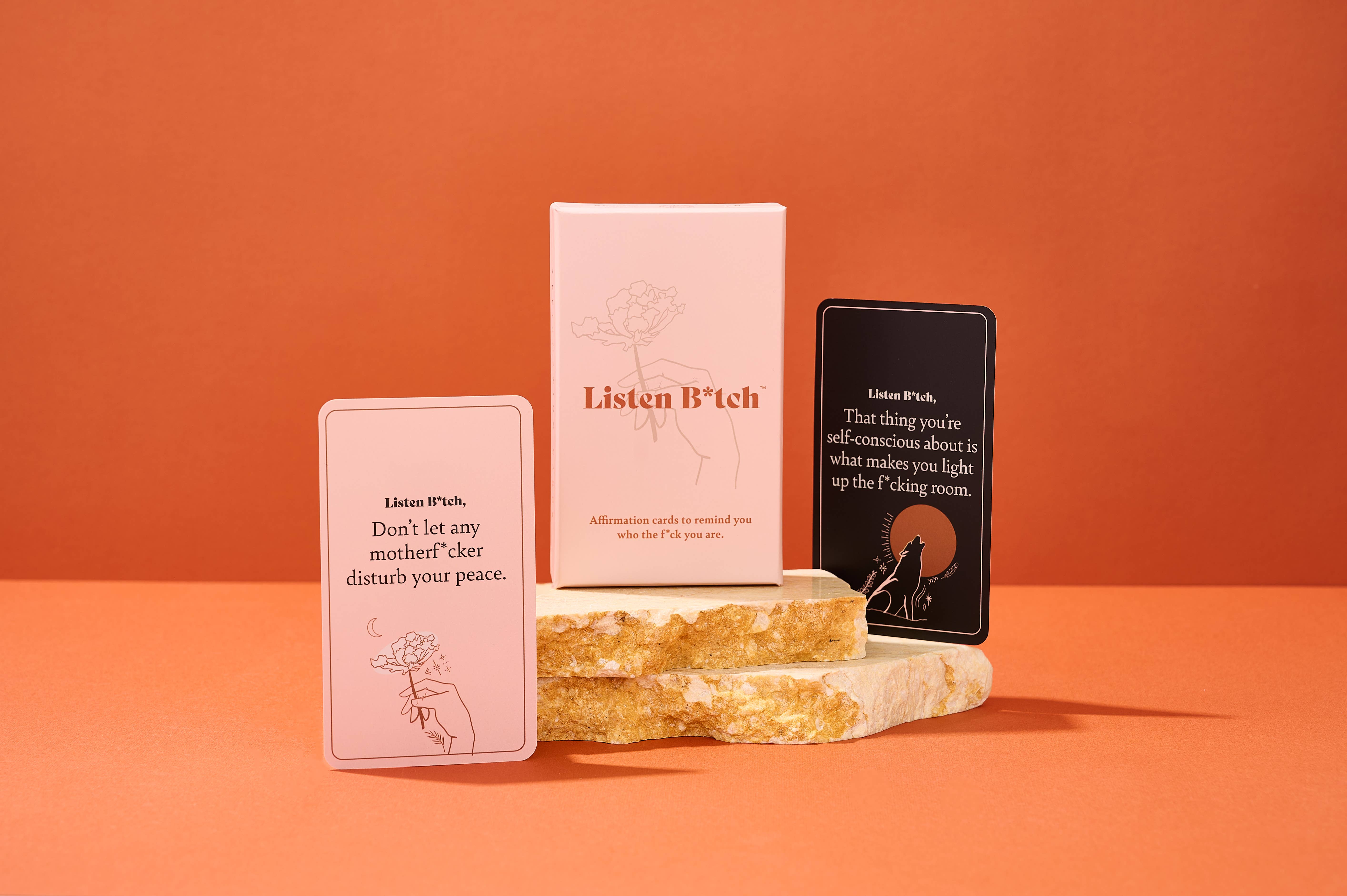 Listen Bitch - Vente Carte de tarot/oracles - Écoute Salope Cartes d'Affirmation (Livraison Gratuite)1