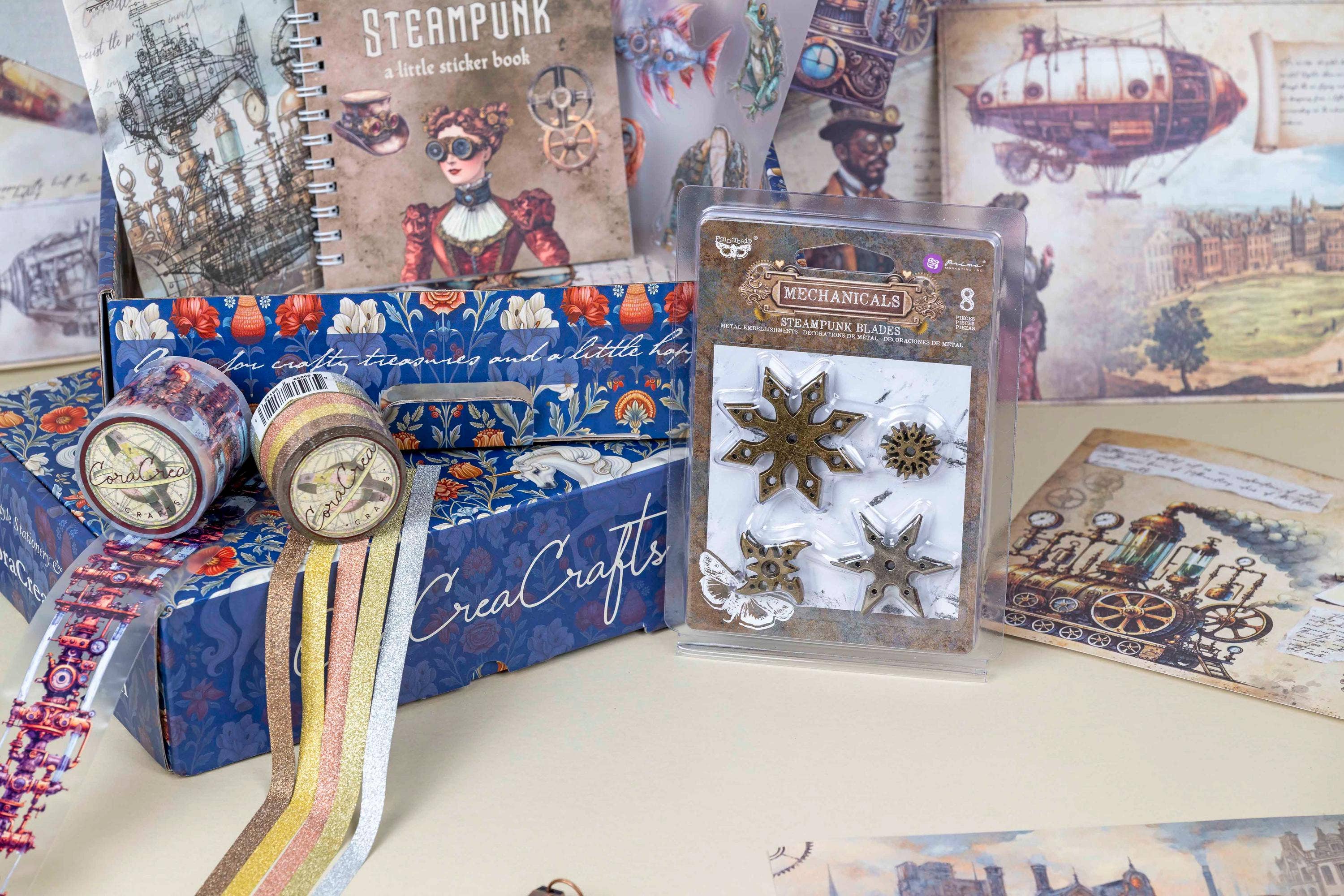 CoraCreaCrafts - Wholesale Scrapbooking Kit - Steampunk Box2