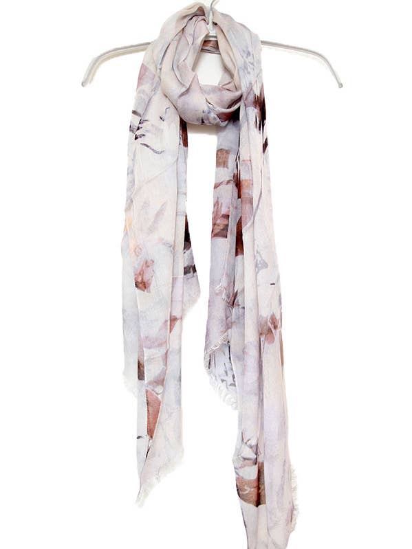 Scarf Micromodal Lily Cream Lilac for wholesale by Elizabeth Gillett