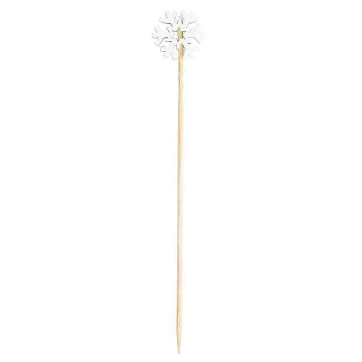 4.5" Decorative Picks (Snowflakes), Pack of 100 for wholesale by TableCraft Products Company